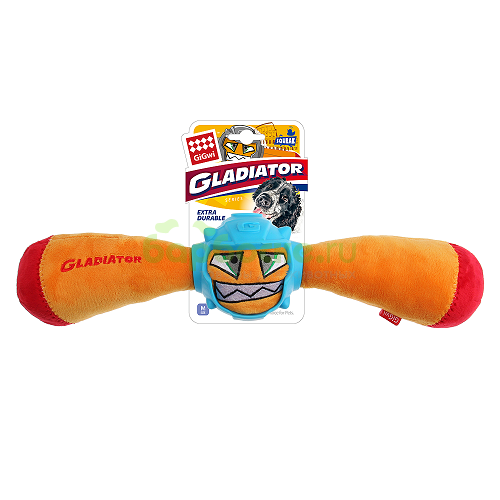 Gigwi Игрушка для собак Гладиатор в резиновом шлеме - палка с пищалкой