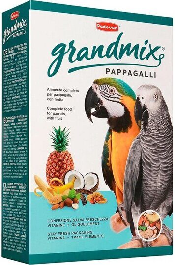 Padovan Grandmix Pappagalli Полнорационный корм для крупных попугаев 600 г