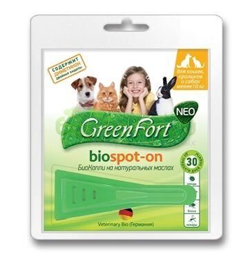 Green Fort Neo БиоКапли от эктопаразитов для кошек и кроликов