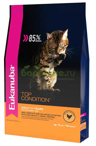 Eukanuba Adult Chicken Сухой корм для кошек с Домашней птицей 2 кг