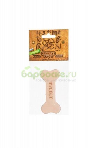 TiTBiT Игрушка для собак Косточка из кожи