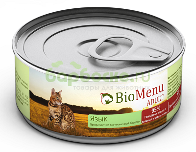 BioMenu Adult Консервы для кошек с Языком