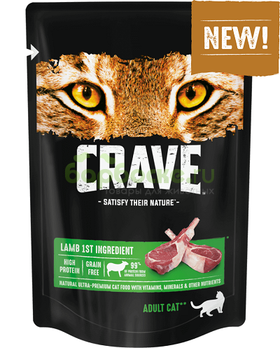 CRAVE Adult Cat Lamb - Влажный корм для взрослых Кошек с Ягненком