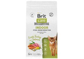 Brit Care Indoor Stool ODOUR REDUCTION TURKEY & SALMON Сухой корм для домашних кошек Индейка с Лососем 7 кг