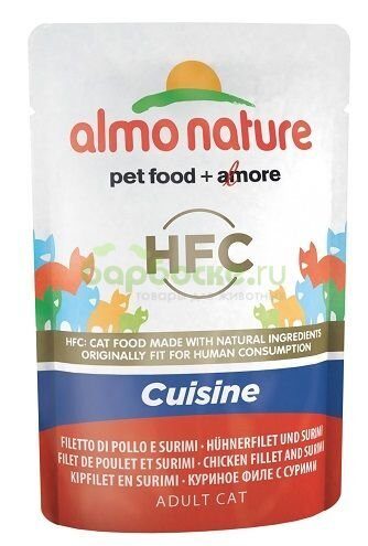 Almo Nature Classic Cuisine Chicken Fillet & Surimi Консервы холистик для кошек с Куриным филе и крабовыми палочками
