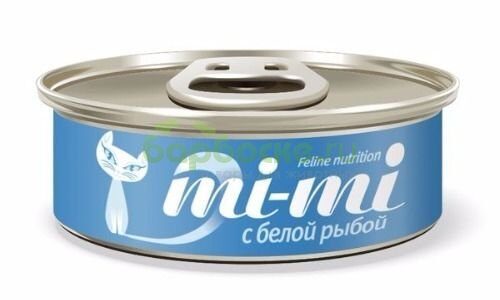 Mi-Mi Консервы для котят и кошек кусочки в желе с Тунцом и белой рыбой