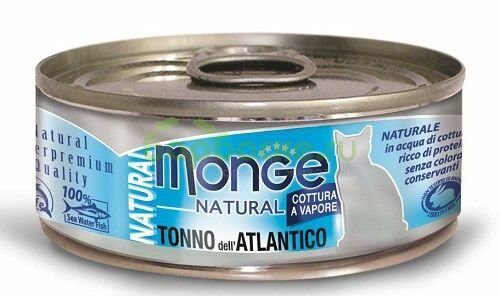 Monge Natural Консервы для кошек с кусочками Атлантического тунца