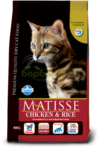 Matisse Chicken & Rice Сухой корм для взрослых кошек с Курицей и рисом 1,5 кг