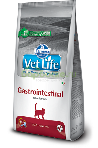 Farmina Vet Life Cat Gastrointestinal Сухой диетический корм для кошек для лечения заболеваний ЖКТ 10 кг