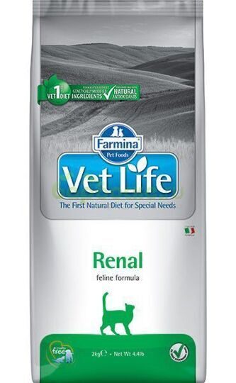 Farmina Vet Life Cat Renal Сухой диетический корм для кошек, для поддержания функции почек при почечной недостаточности 400 гр