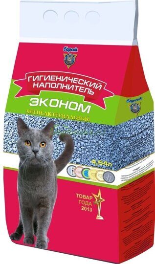 Барсик Эконом Наполнитель Впитывающий для Кошачьего туалета 4,54 л х 3 шт
