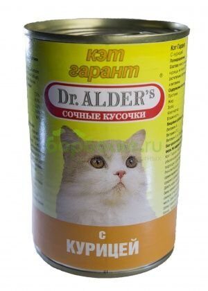 Dr.Alders Кэт Гарант Консервы для Кошек с Курицей в желе