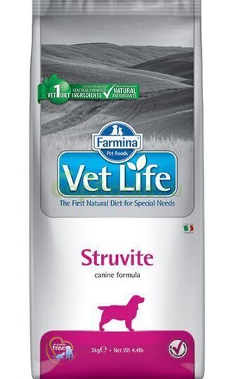 Farmina Vet Life Dog Struvite Сухой диетический корм для собак при мочекаменной болезни для подавления образования и растворения струвитных уролитов 2 кг