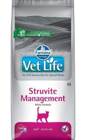 Farmina Vet Life Cat Struvite Management Сухой диетический корм для кошек для лечения и профилактики рецидивов струвитного уролитиаза и идиопатического цистита 2 кг