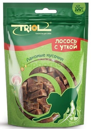 Triol Лакомство для собак Лакомые кусочки из Лосося с уткой