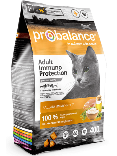 ProBalance Immuno Cat Chicken & Turkey - Сухой корм для Кошек с Курицей и Индейкой  400 гр