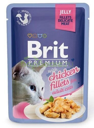 Brit Premium Jelly Chiсken fillets Консервы для кошек кусочки в желе из Куриного филе