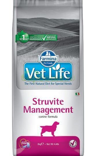 Farmina Vet Life Dog Struvite Management Сухой полнорационный диетический корм для собак для лечения уролитов в нижних отделах мочевыводящих путей