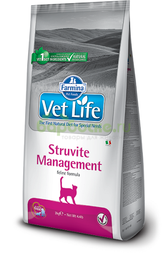 Farmina Vet Life Cat Struvite Management Сухой диетический корм для кошек для лечения и профилактики рецидивов струвитного уролитиаза и идиопатического цистита 10 кг