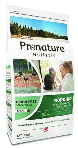 Pronature Holistic Adult GF Nordiko Сухой беззерновой корм для кошек с Домашней птицей и картофелем 340 гр
