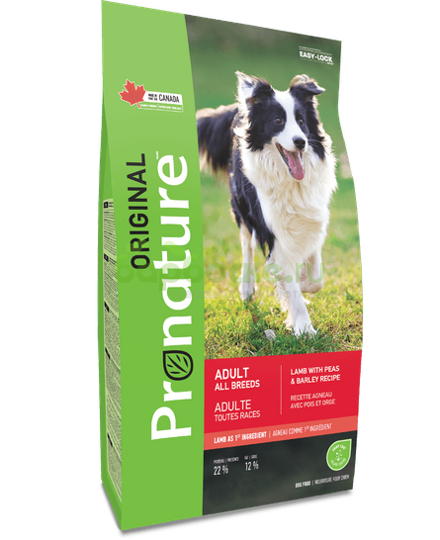 PRONATURE Original Adult Breed Lamb With Peas & Barley - Сухой корм для Собак всех пород Ягненок с Ячменем и Горохом