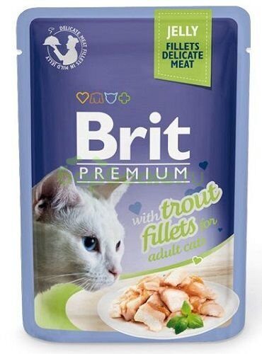 Brit Premium Jelly Trout fillets Консервы для кошек кусочки в желе из Филе форели