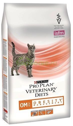 Pro Plan Veterinary Diets OM Obesity Сухой диетический корм для кошек при ожирении 350 г