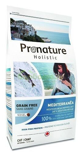 Pronature Holistic Adult GF Mediterranea Сухой беззерновой корм для кошек с Менхаденом, лососем и картофелем 2 кг