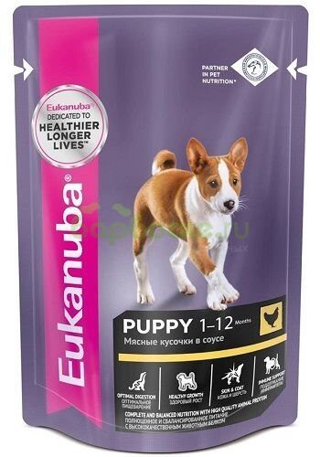 Eukanuba Puppy Chicken - Консервы для щенков с Курицей в соусе